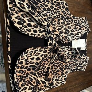 NWT Damson Madder Leopard Print Tie Vest